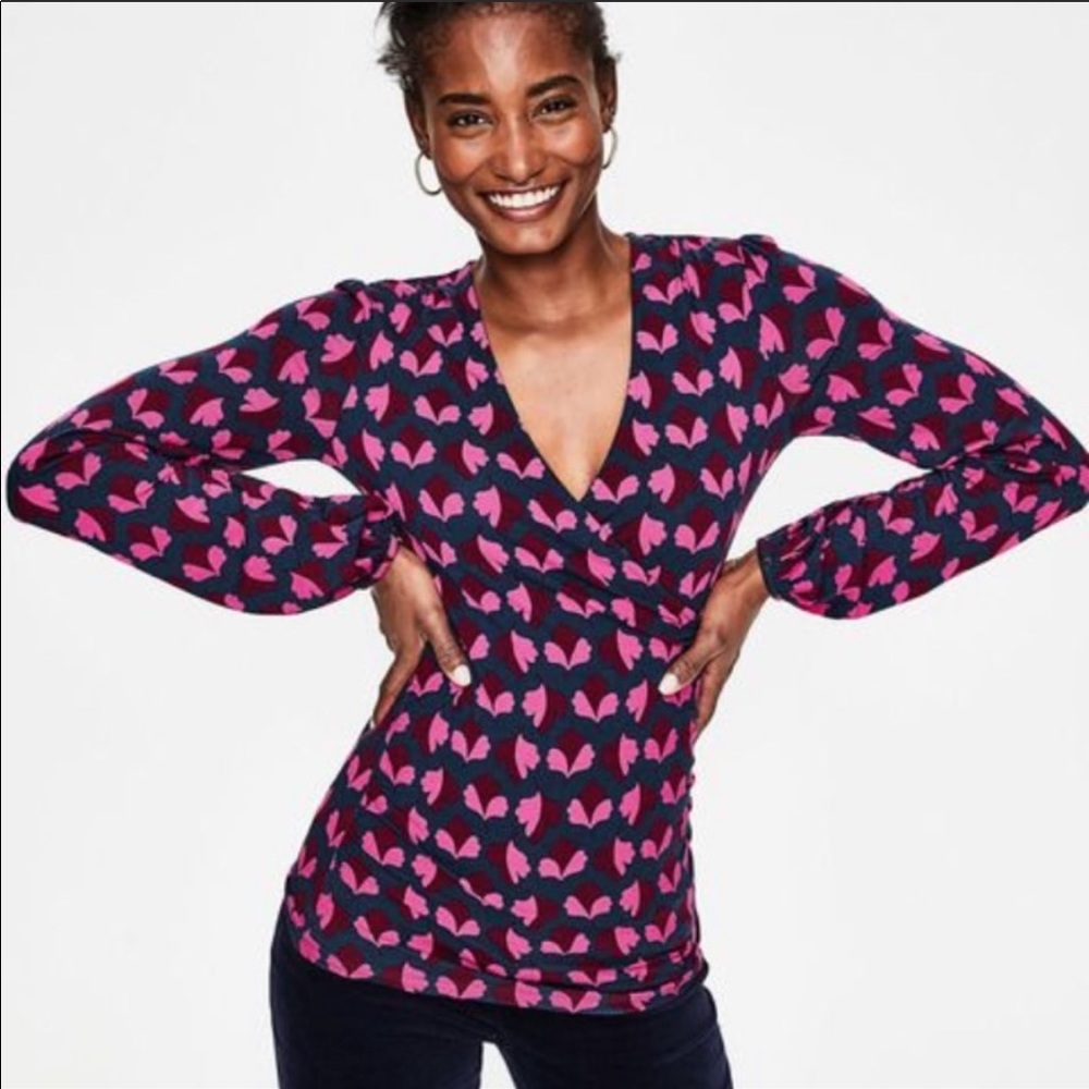 Boden Elodie Wrap Top Size 6
